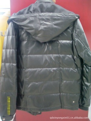 【供應(yīng)男式休閑皮羽絨服】價(jià)格,廠家,圖片,男式皮衣、皮夾克,青島鑫永信皮革制品-