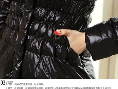 【羽絨服加工 女款修身中長款立領(lǐng)聳肩羽絨服女 廠家批發(fā)定做】價(jià)格,廠家,圖片,服裝加工,杭州凱米爾羽絨制品-